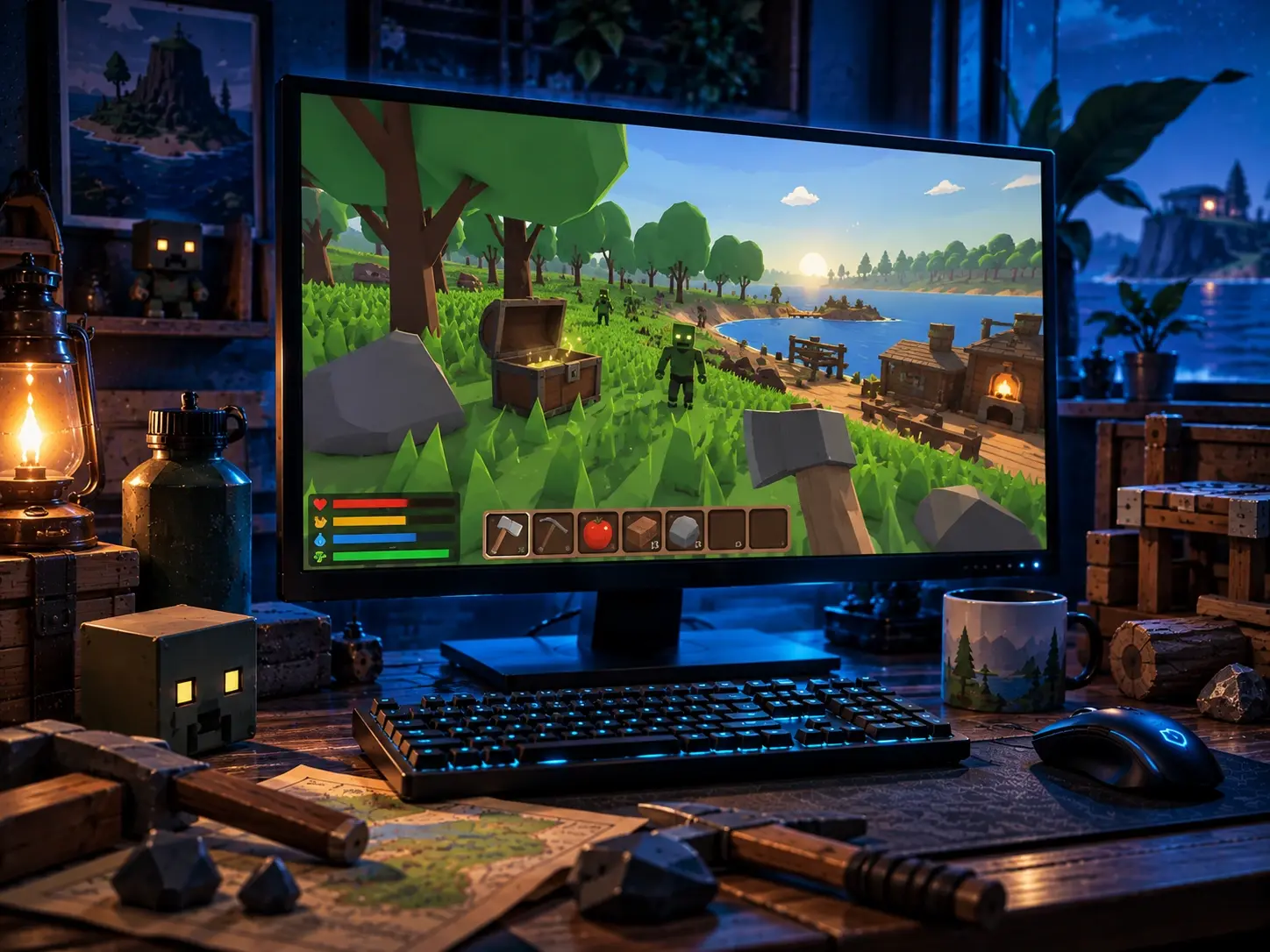Muck — бесплатная игра на выживание в Steam с крафтом и сбором ресурсов